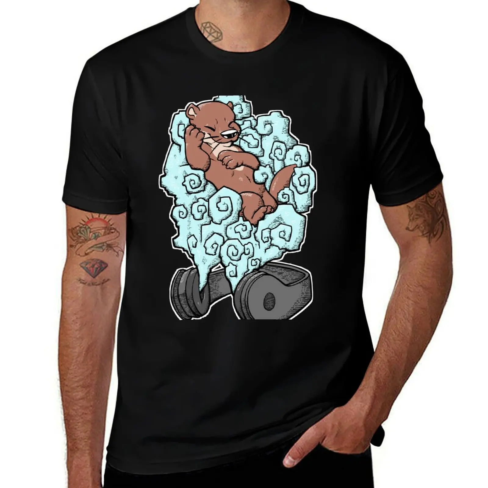 Lullaby Otter T-Shirt men t shirt cotton 100% T-Shirt