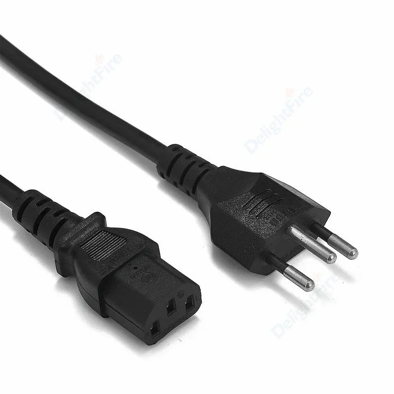 Swiss Plug Power Supply Cable 3 Prong IEC C13 1.5/2/3/5m Power Cord AC Power Cord For Desktop PC Computer LCD TV Monitor Printer