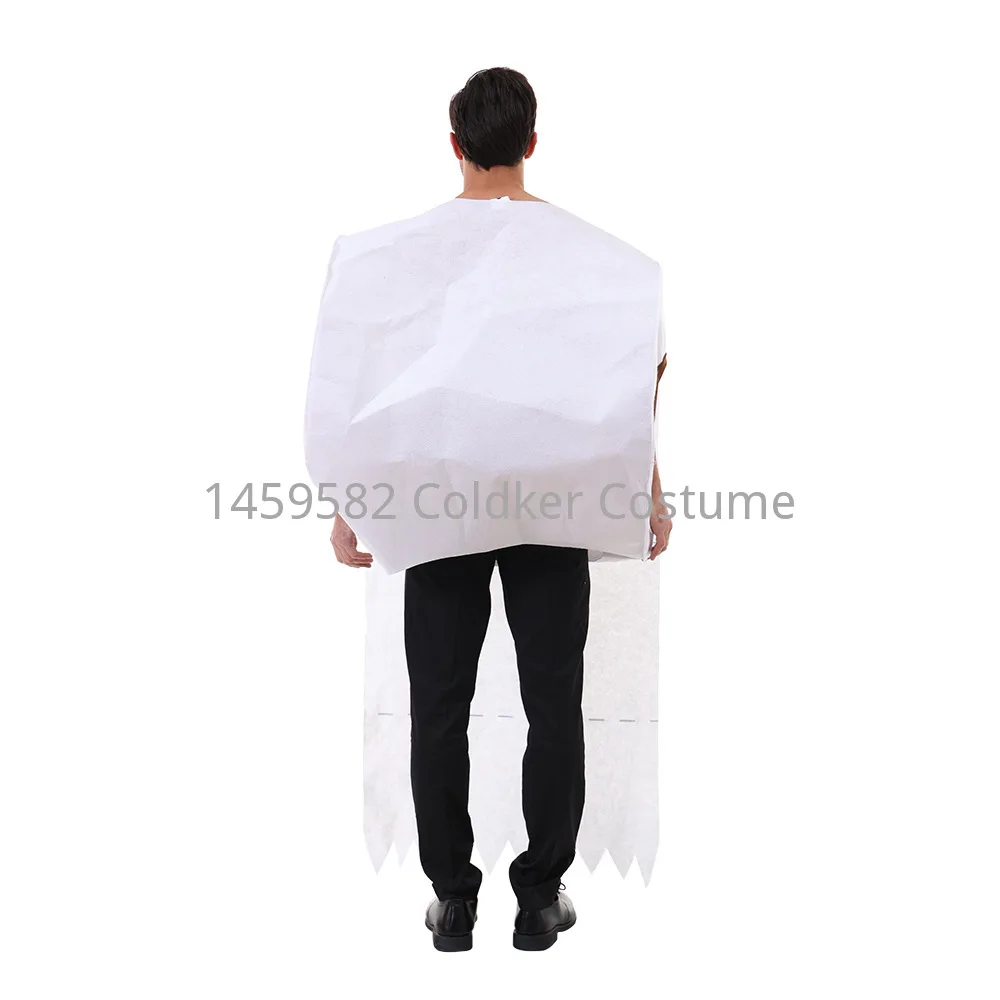 Adulto divertente rotolo di carta cacca stampa 3D abbigliamento Cosplay per Halloween Cos Party Roll carta velina toilette Costume di carnevale