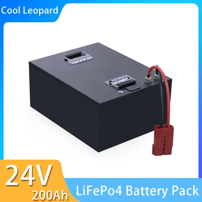 Real Capacity 24V 200Ah LiFePo4 Battery,for AGV Logistics Van RV Washing Machine Lithium Iron Phosphate Battery Pack