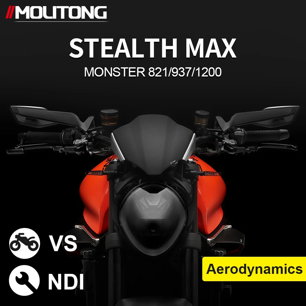 

New Anti-Glare Rearview Mirror 360° Adjustable Rear View Mirror Motorcycle For Ducati Monster 937 SP 21-25 MONSTER 821 18-25