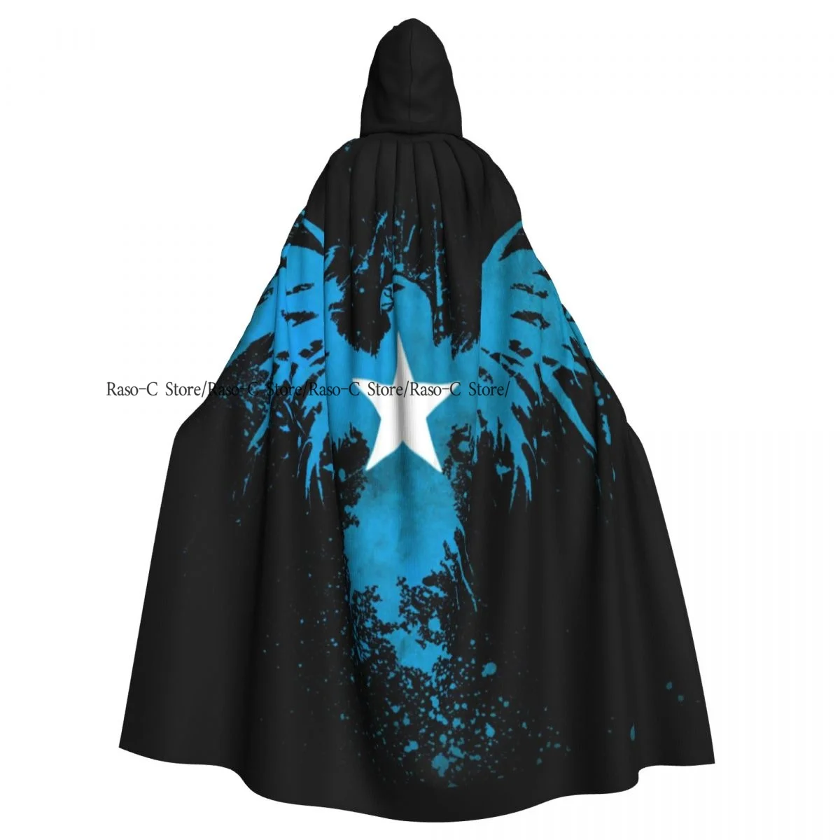 Long Cape Cloak Somalia Flag Hooded Cloak Coat Autumn Hoodies