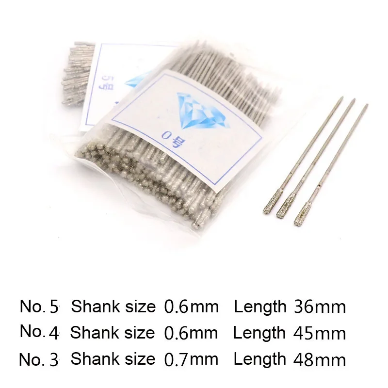 2-100 pz 0.8-2.4mm Diamante Rivestito Punta da trapano Punte Solide Ago Per Gioielli In Ceramica Giada Agata Ambra Pietra Ceramica utensili elettrici
