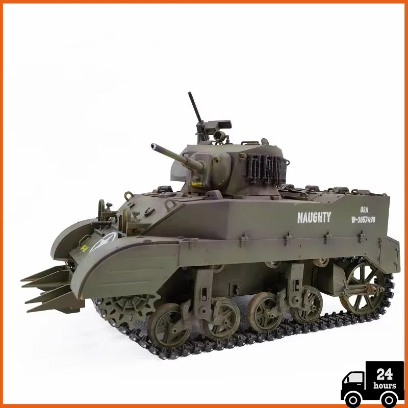 COOLBANK RC Tank scala 1/16 2.4ghz U.S. M5A1 modello di carro armato leggero study, serbatoi di controllo remoto con suono e luce per ragazzi adulti