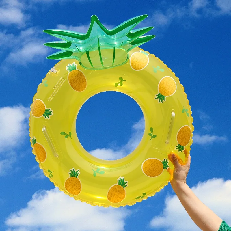 ألعاب قابلة للنفخ على شكل فواكه كرتونية، حلقة سباحة على شكل أناناس، عوامة للأطفال، ألعاب مائية قابلة للنفخ للصيف في الهواء الطلق وحمامات السباحة