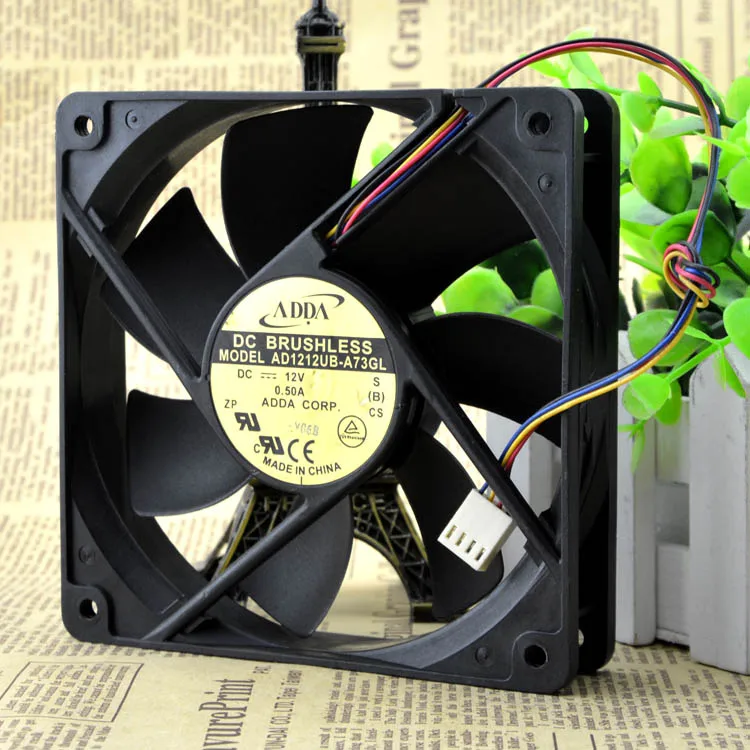 

AD1212UB-A73GL 12025 0.50A 12CM 4WIRES BALL CASE FAN