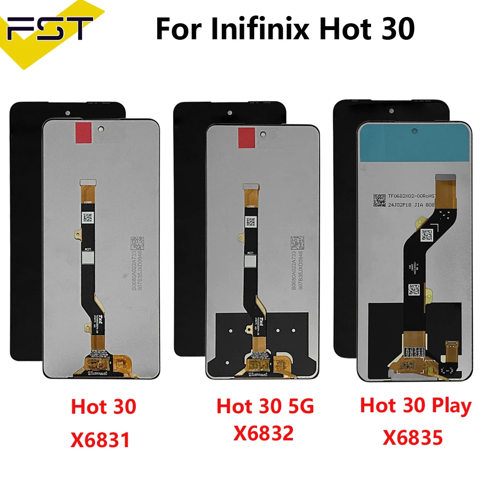X6831 X669D X6832 X6835B Lcd For Infinix Hot 30 Display Hot 30i Touch 30 5G Screen Digitizer Panel Assembly For Hot 30 Play