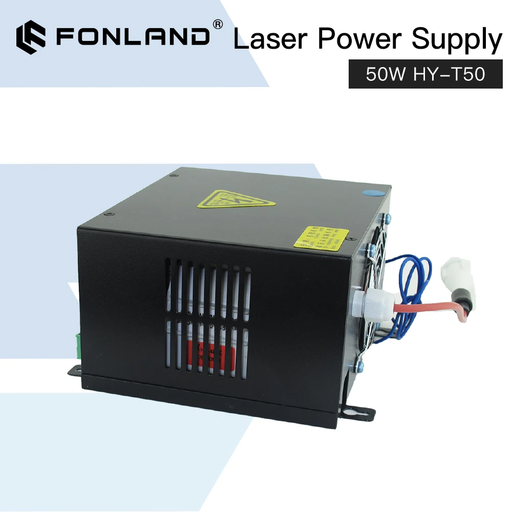 FONLAND 50W HY-T50 CO2 Laser Power Supply for CO2 Laser Engraving Cutting Machine HY-T50 T / W Series