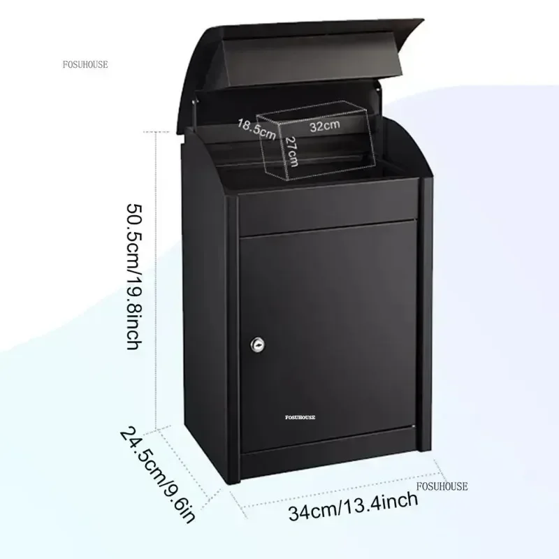 Matel Large Parcel Box Wall Mount Package Delivery Drop Letter Mailbox Security Lockable Home Storage Post Box n