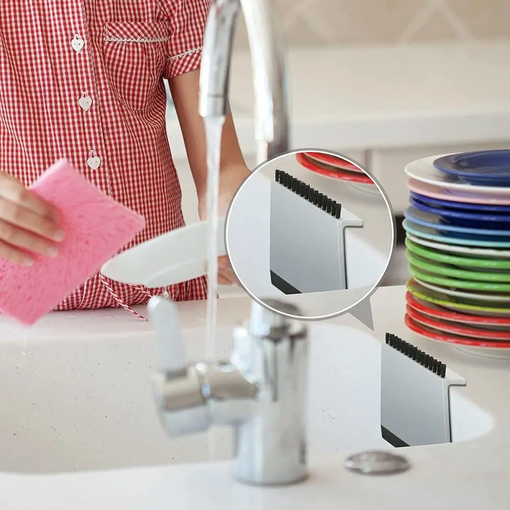 Portbale Multipurpose Kitchen Sink Squeegee Brush Wiper Efficient Vegetable Cleaning Brush Easy Clean Countertop Brush Window