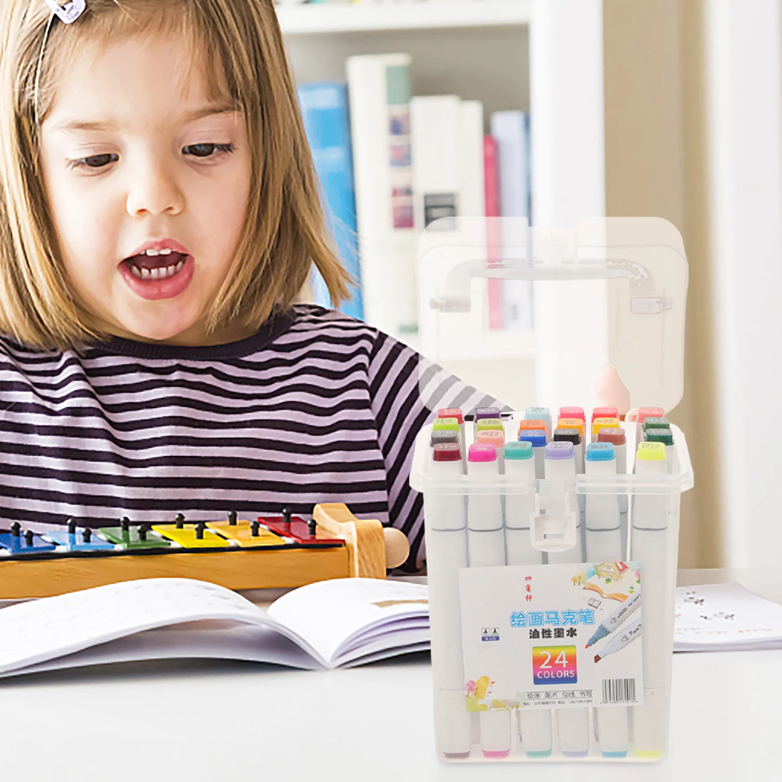 

24 шт., акварельные маркеры с двойным наконечником, художественные принадлежности для стекла, дерева, камня, керамики, рисования, живописи для детей и взрослых, подарок