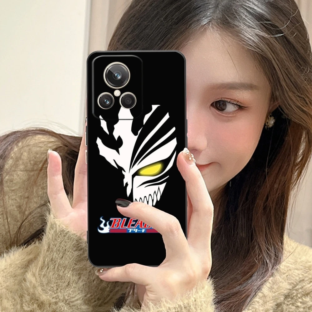 Bleach Ichigo Mobile Cell Phone Case for Realme GT 2 9i 8i 7i Pro X50 X2 C35 C21 C20 C11 C3 Black Soft Phone Cover Shell