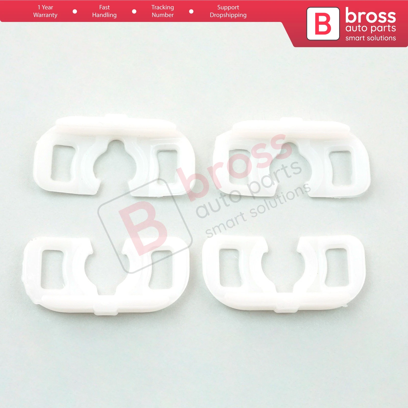 

Bross Auto Parts BWR5111 4 Pieces Electrical Power Window Regulator Repair Clamp Clips Type:2 Fast Shipment Ship From Turkey