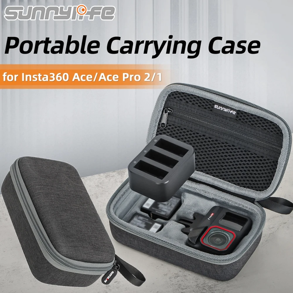 

Sunnylife Portable Storage Case for Insta360 Ace/Ace Pro 2 Shockproof Camera Carrying Bag, Travel Organizer Camera Accessories