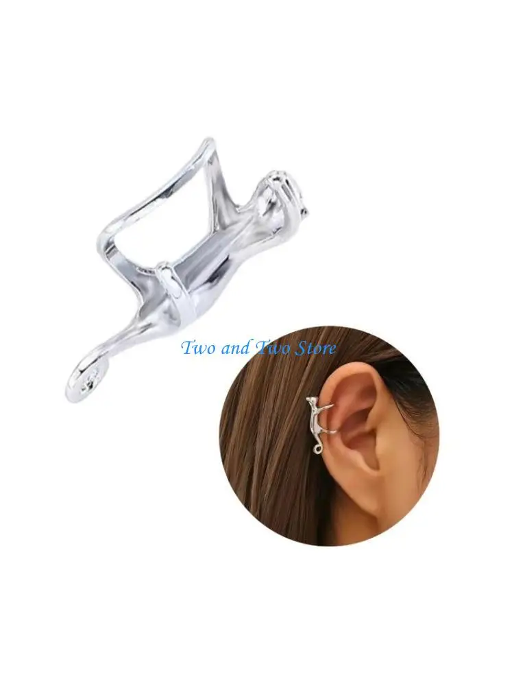 HX6F Fashionable Ear Jewelry Ear Bone Clip Cuff Earrings Unique Clip Earrings Ear Adornments Ear Clip for Party