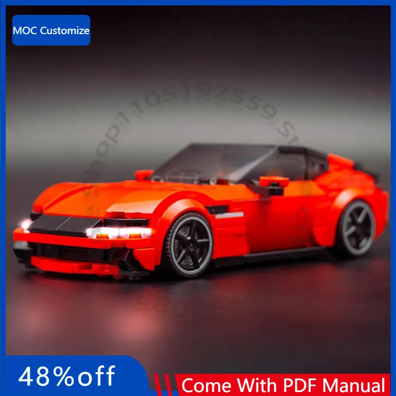 

393 PCS Speed Hypercar 12 Cilindri MOC Customize Modular Building Block Creative Design Educational DIY Boys Holiday Toy Gifts