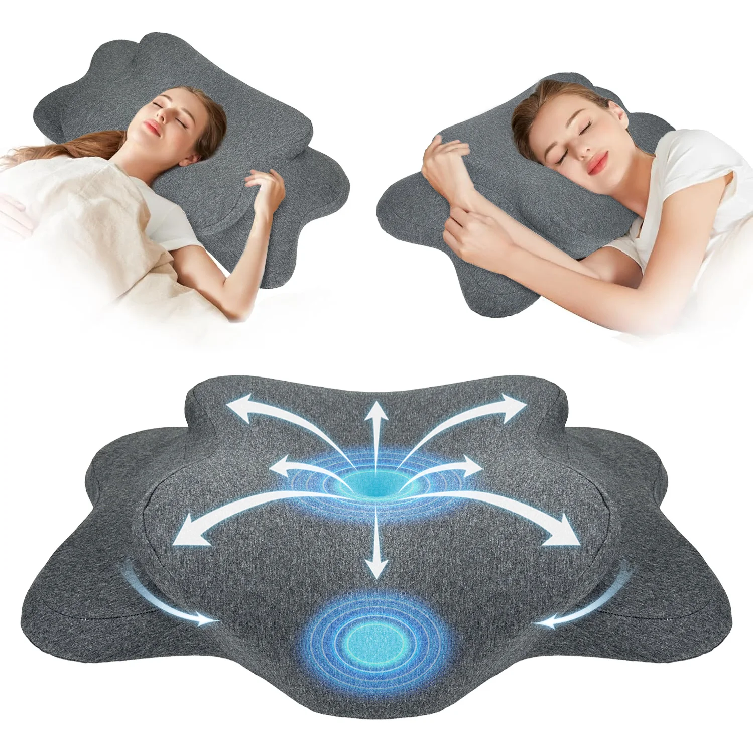 

Memory Foam Pillow Cervical Pillow Neck Relief Contour Ergonomic Neck Support for Side Back Stomach Sleeper Gifts Soft Pillow