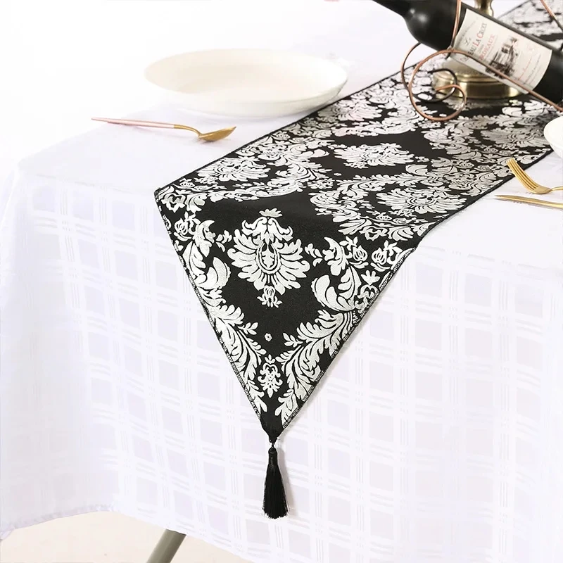 30x275CM Simple Fashionab Jacquard Table Runner Home Decoration dining Table Runner Living Room Cabinet TV Cabinet Cover Cloth