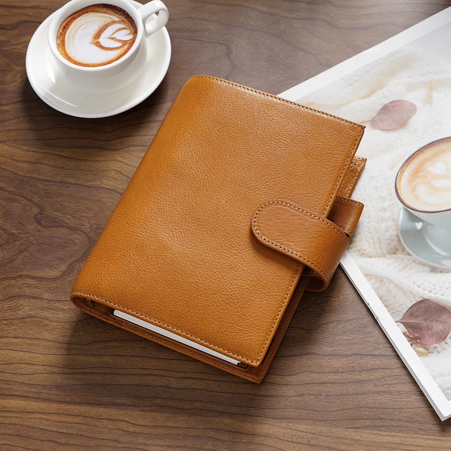 Imagem -05 - Limitado Imperfeito Moterm Completo Grão Vegetal Tan Couro Tamanho Pessoal Luxe 2.0 Anéis Planejador Caderno com 30 mm Anéis Diário Diário Diário