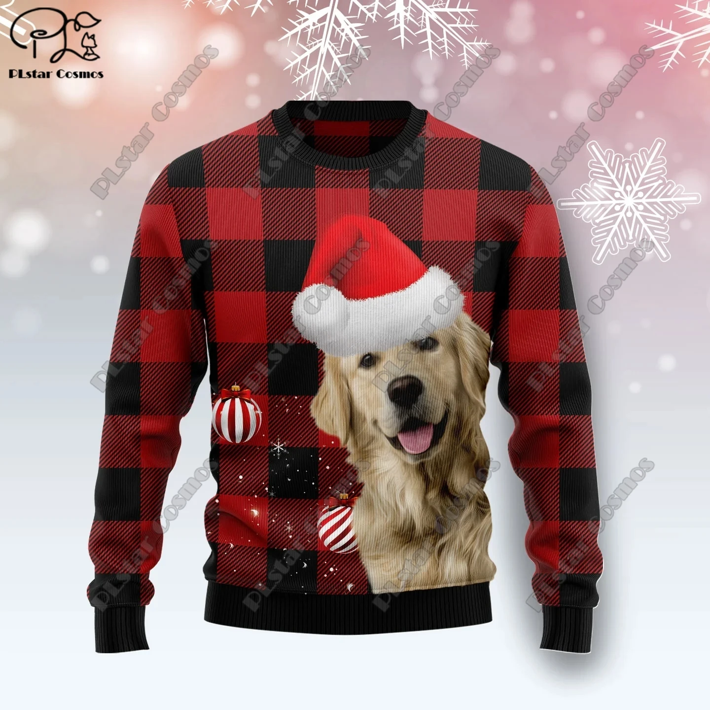 

3D Printing Christmas Christmas Tree Santa Claus Tattoo Cat Animal Deer Bear Ugly Sweater Casual Unisex Winter Sweatshirt M13