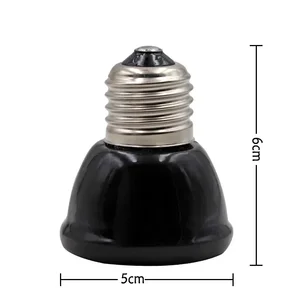 Ceramic emissor heat light, mini black heating lamp, infrared lamp, 25 W, 50 W, 75 W, 100W, Brooder, chickens, reptile 10 Main Sales Lamping Heating - №4
