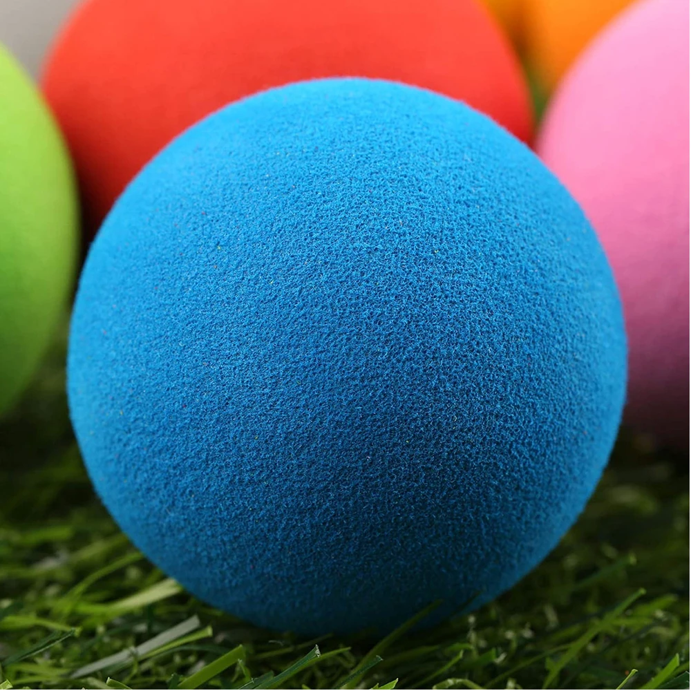 20pcs 65mm EVA Foam Golf Soft Sponge Monochrome Balls for Outdoor Golf Practice Balls for Golf/Tennis Training Solid 6 Colors