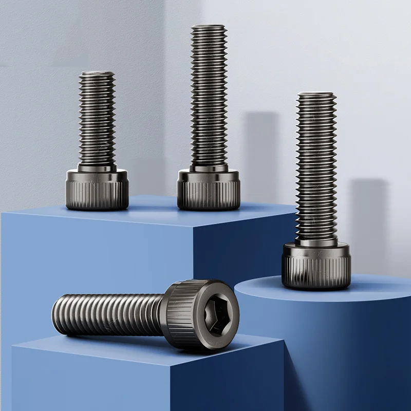 4-20pcs Hexagon Socket Head Screws Cylinder M2-M8 Hexagons Socket Screws Alloy Steel Grade 12.9 Black Screw Bolts