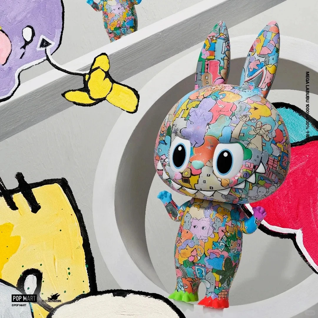 

POP MART MEGA LABUBU 400% 10th Anniversary Height 35cm Big Doll Series Trendy Cute Anime Home Decoration Surprise Birthday Gift