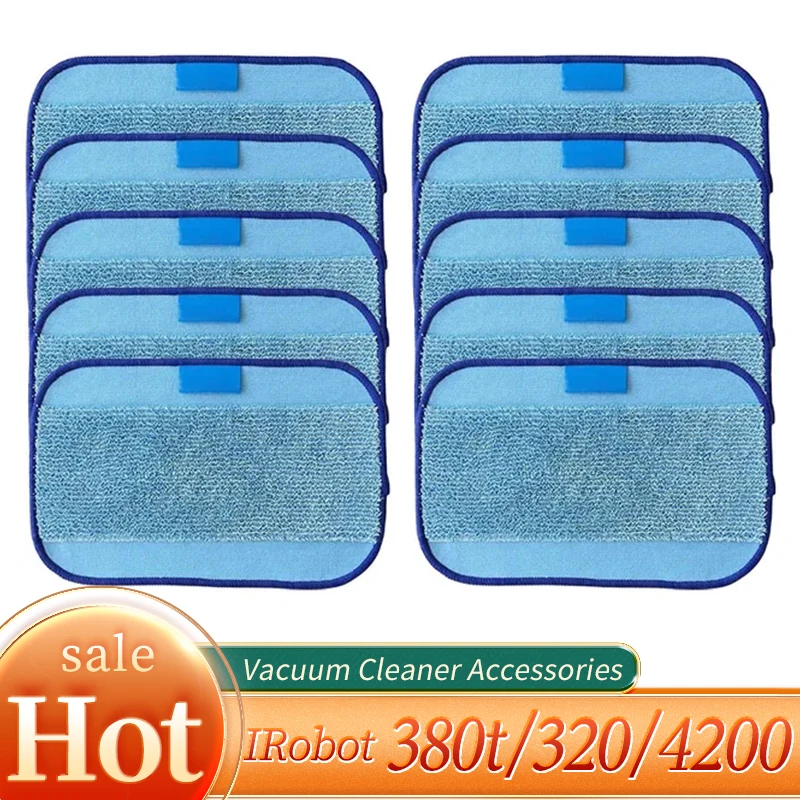 Wet Microfiber Mopping Cloths Washable&Reusable Mop Pads for iRobot roomba For Braava Jet iRobot 380t/320/4200/5200C N20C