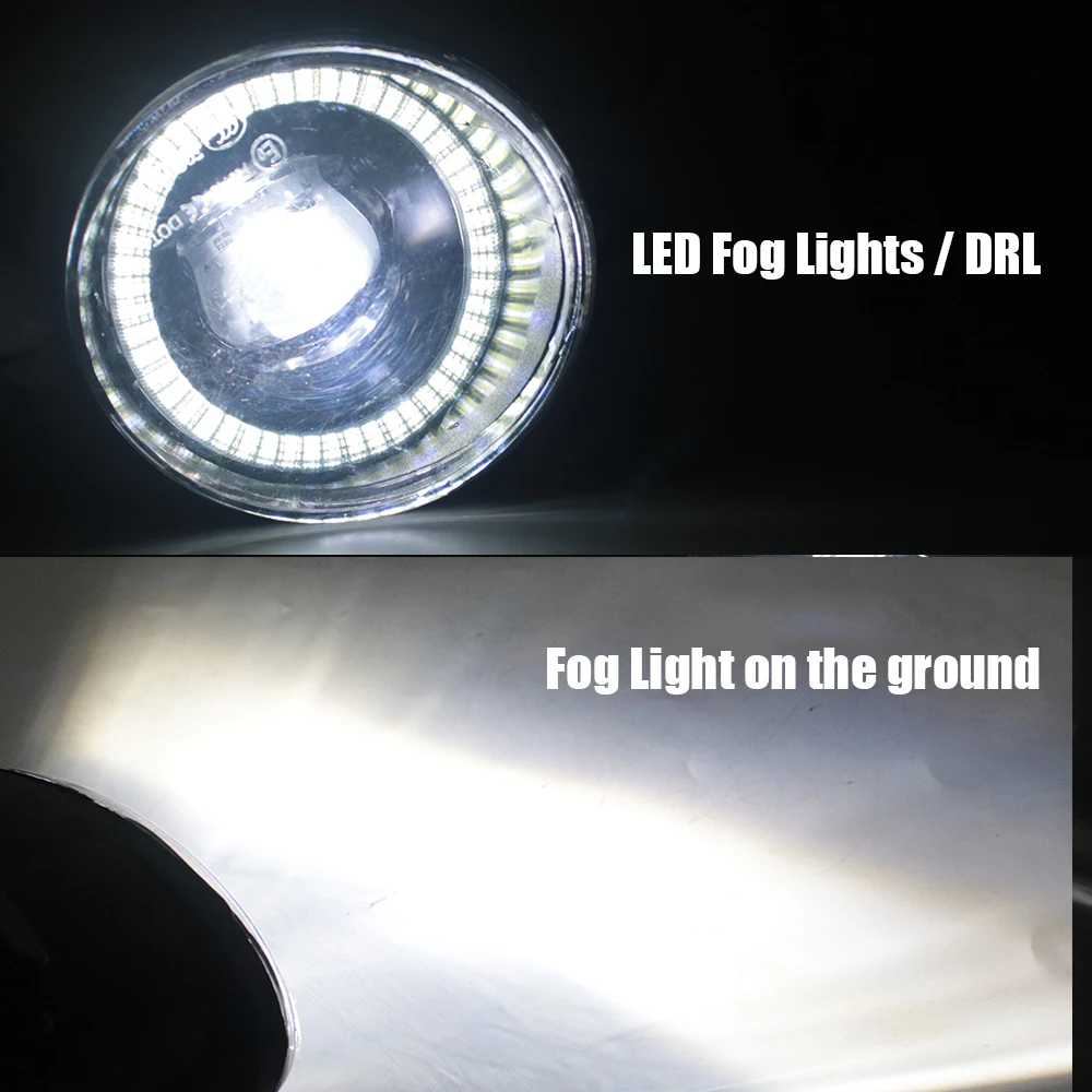 سهلة التركيب LED الضباب الخفيف PTF عدسة لتويوتا فوكسي نوح R80 2015 2016 2017 2018 الملاك العين عرض مؤشر مصباح أضواء النهار