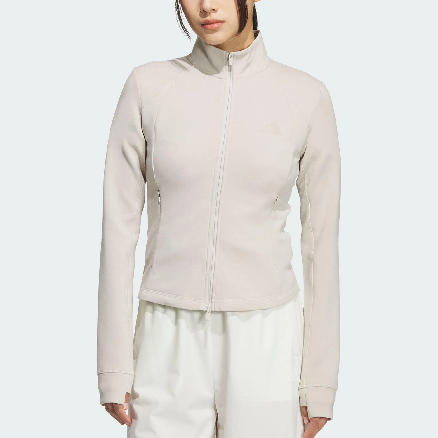 

Спортивная куртка Adidas Authentic 2025 Fall для женщин с воротником-стойкой, приталенного кроя, KF2507