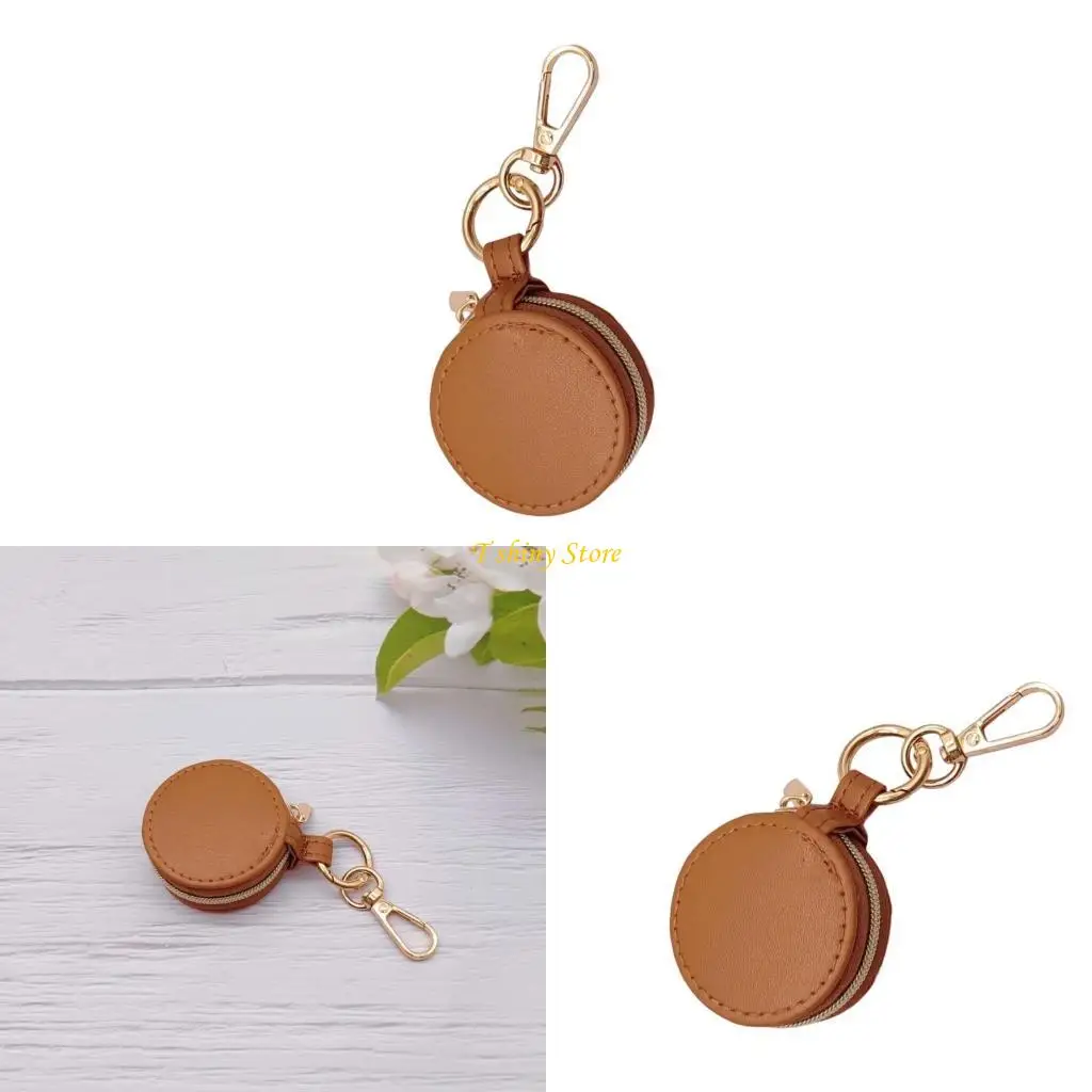 

N58F Elegant Travel Ring Holder Keychain Jewelry Case For Secure Accessory Storage