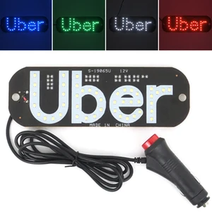 Lâmpada indicadora do pára-brisas do carro, luz do pára-brisa, luz do sinal do brilho, luzes da decoração, ajuste para Uber Cab, 12V 10 principais vendas assessorios uber - №5