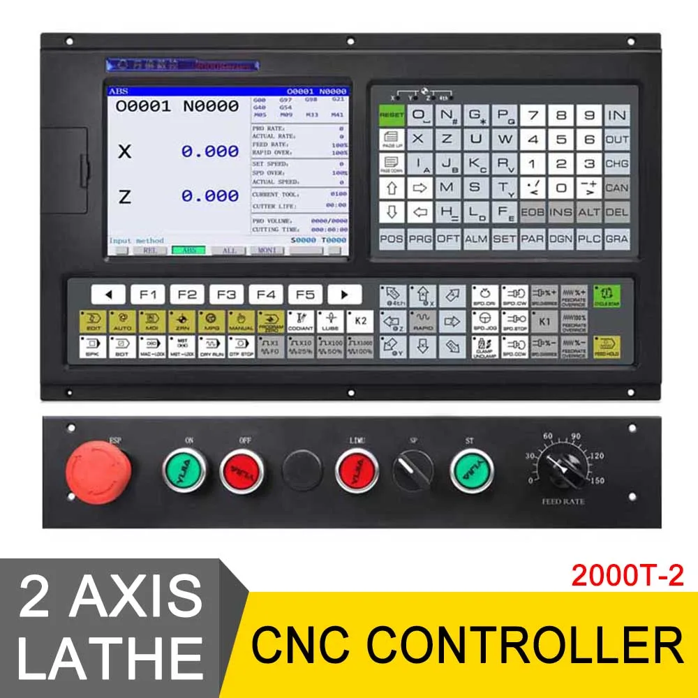 lathe controller 2-axis, open PLC, English version software