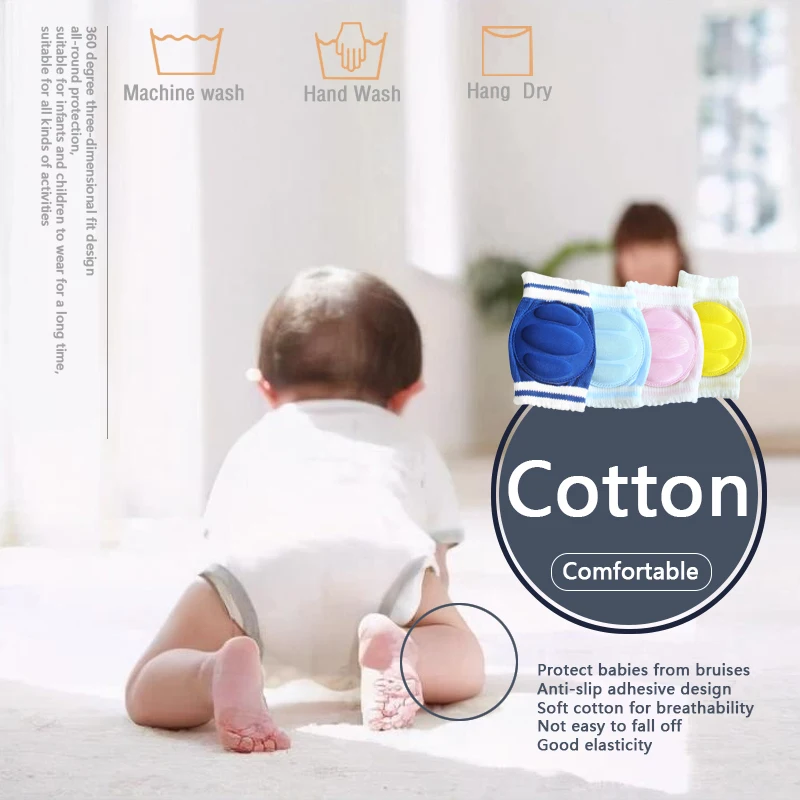 1Pair Baby Knee Pads for Crawling with Sponge,Anti-Slip Knee Pads Leg Warmers Protective Cover for Unisex Babies Infant Toddler