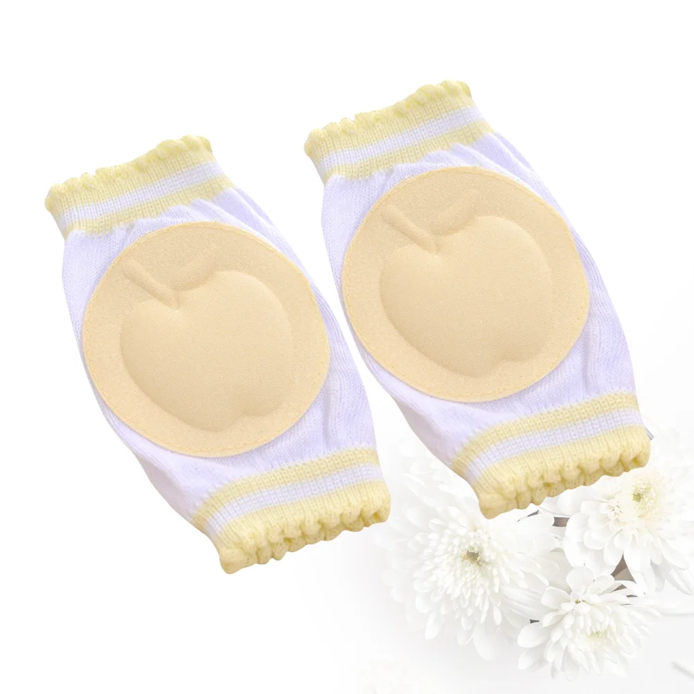 

1 Pair Breathable Soft Durable Crawling Knee Pads For Infants Toddlers Machine Washable Protection Gear Kneepadsyellow