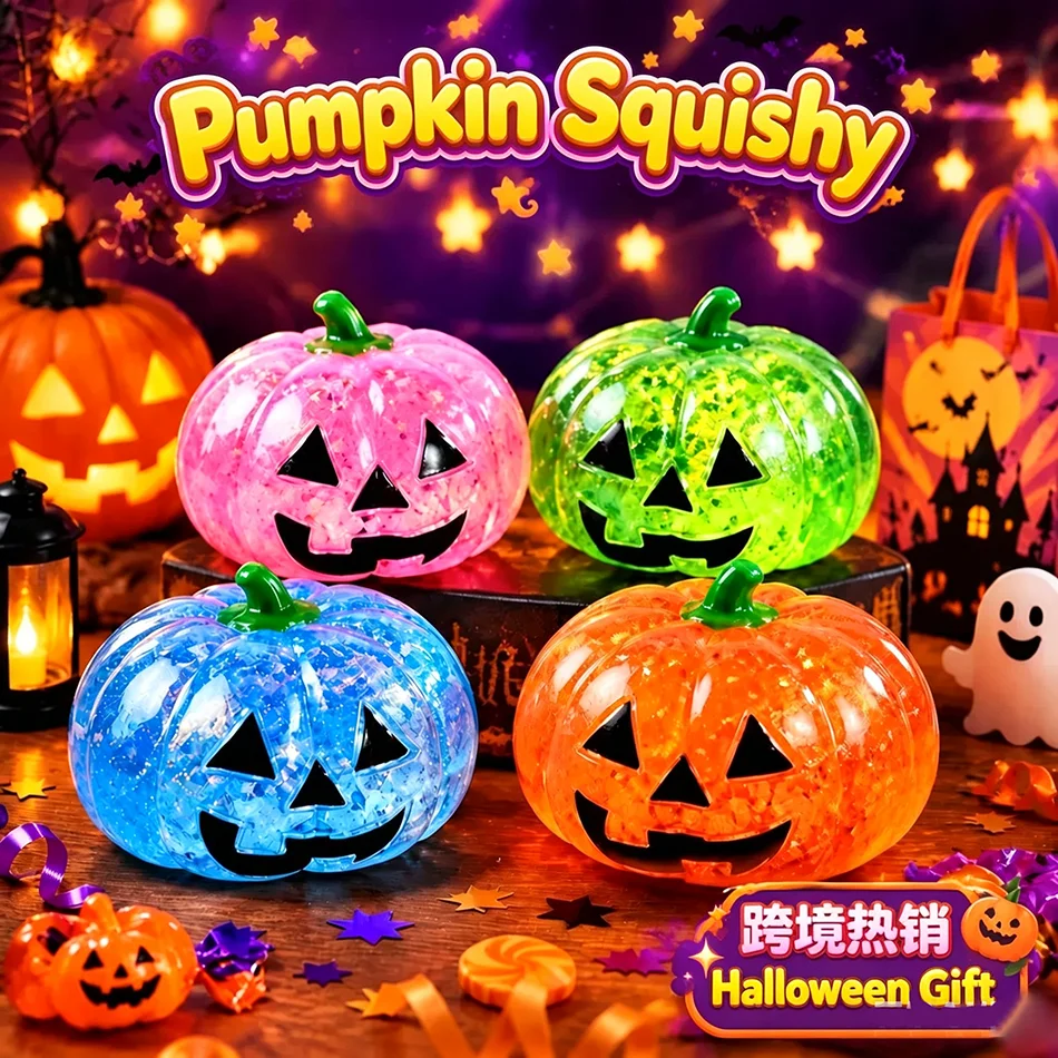 Simulation Flash Pumpkin Pressure Ball Slow Rebound Soft Pinch Decompression Office Home Decorat Children Adults Birthday Gift