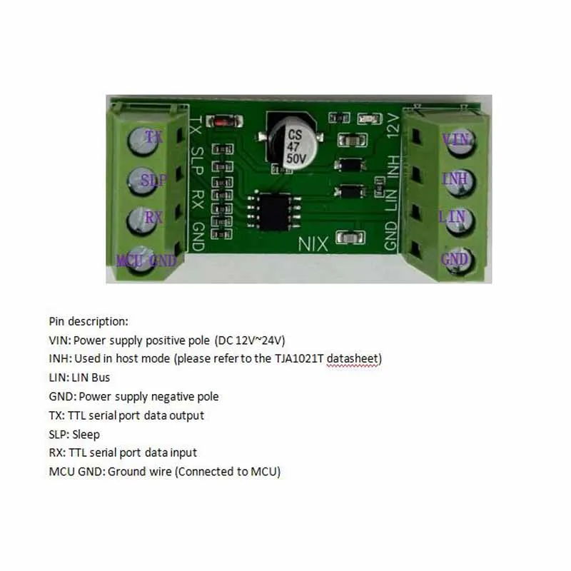 TTL UART to LIN Can Bus Converter Data Analyzer TJA1020 K_LINE Date Bus TJA1021 Chip LINTTL3 For Communication Monitoring