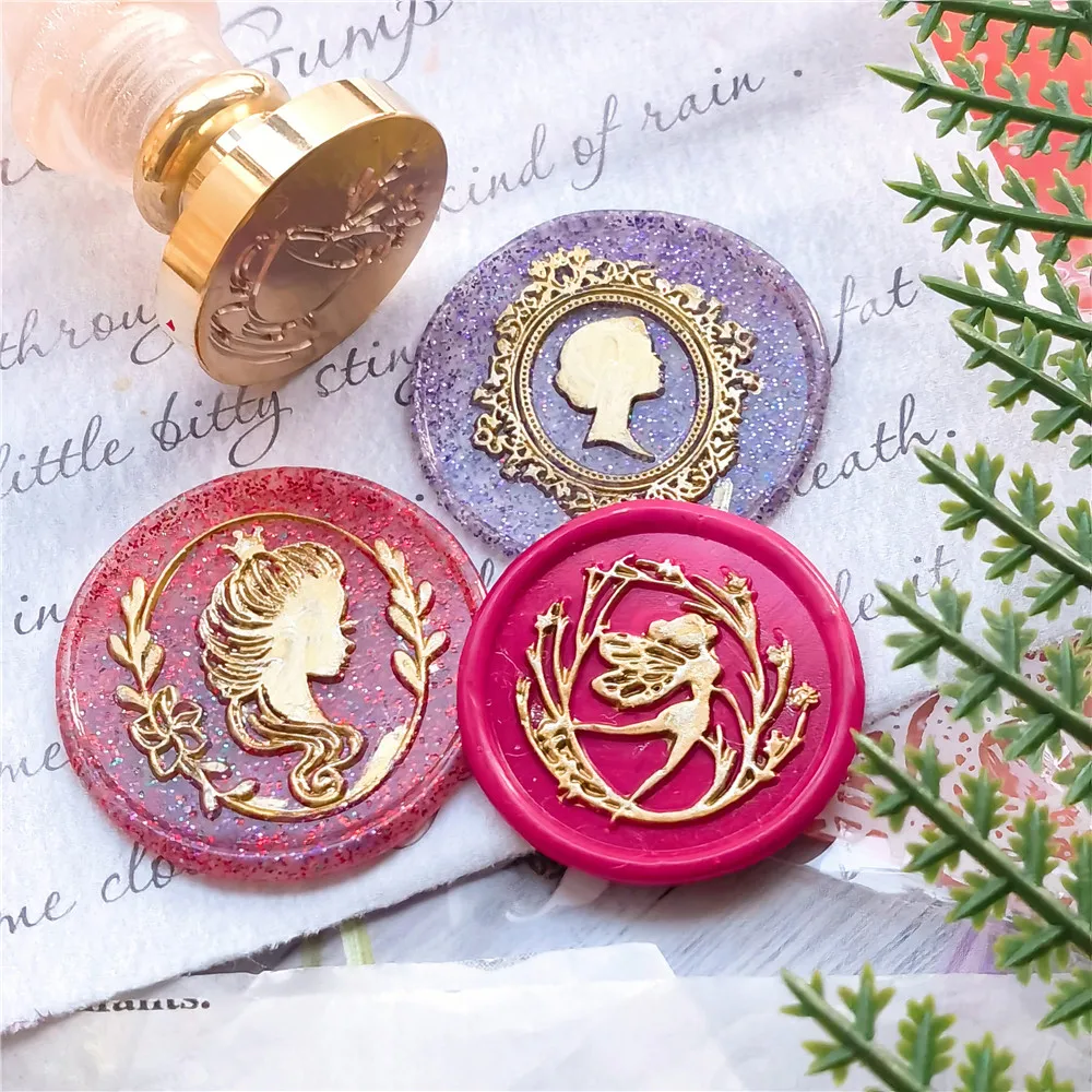Elves lady King queen European style flowers Wax Seal Stamp Retro Antique Sealing Wax Scrapbooking diy Stamp baby friend gifts