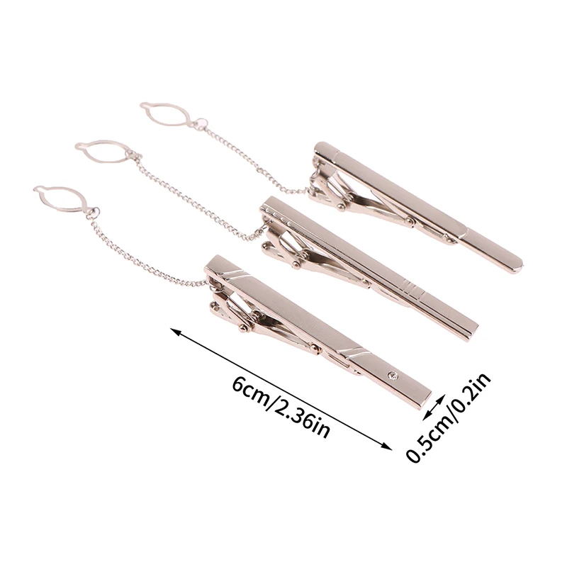 1Pc Cor Prata Gravata Pin Tie Clip Para Homens Casamento Gravata Tie Clasp Clip Cavalheiro Ties Bar Tie Pin Para Acessórios dos homens