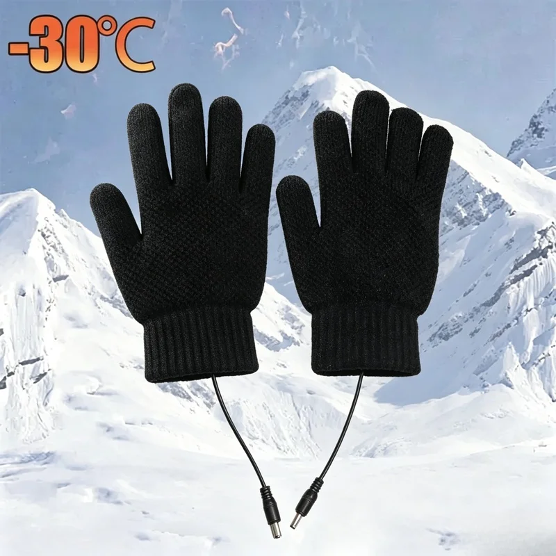Winter USB Heated Gloves Warm Temperature Hand Warmers Gloves Winter Touchscreen Gloves for Indoor Outdoor