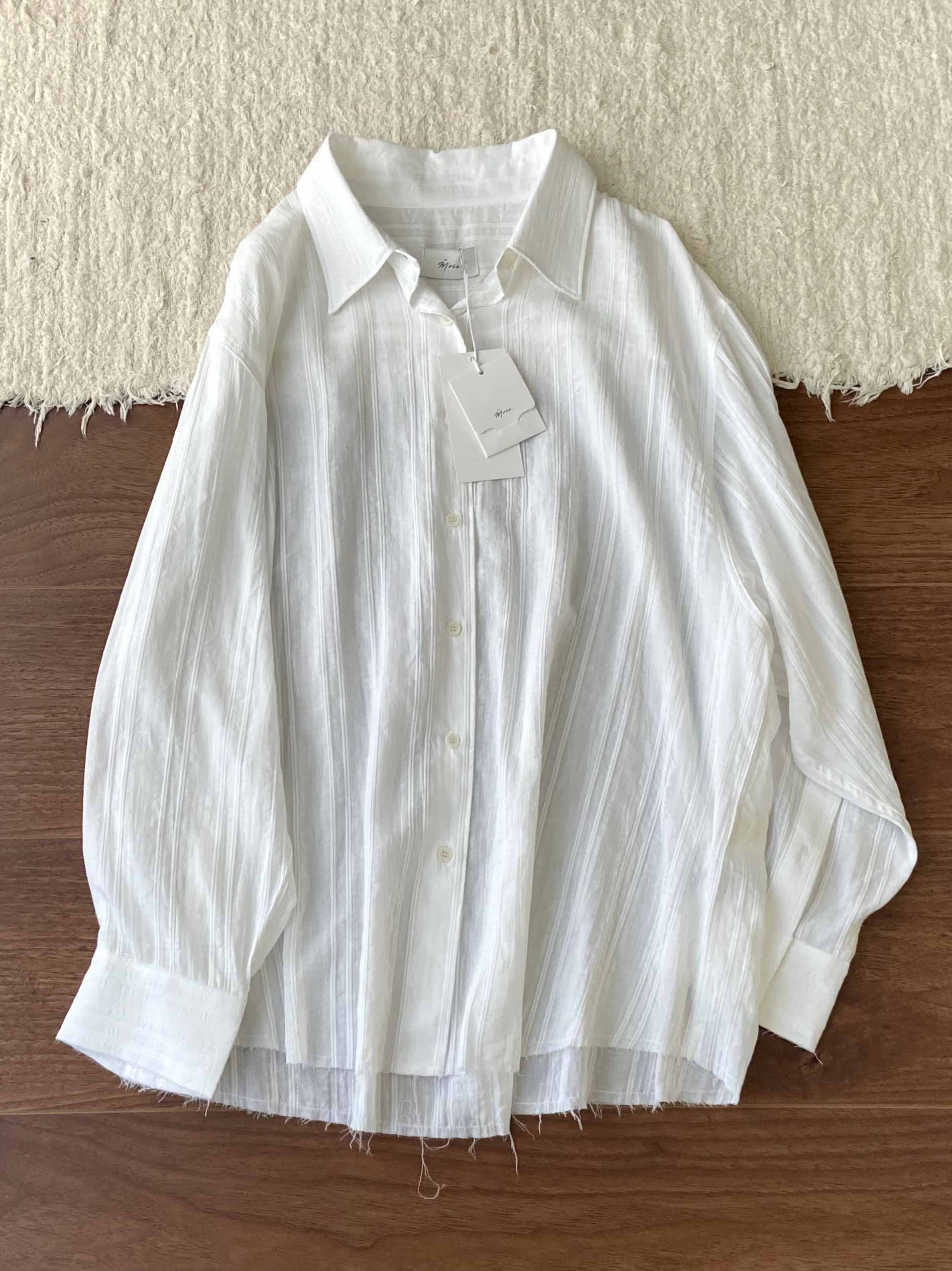 de Barnnet Simple Koreaanse Sle White irt Loose Fit Spring Commute Sle Cotton Long Sve-kraag Normale lengte