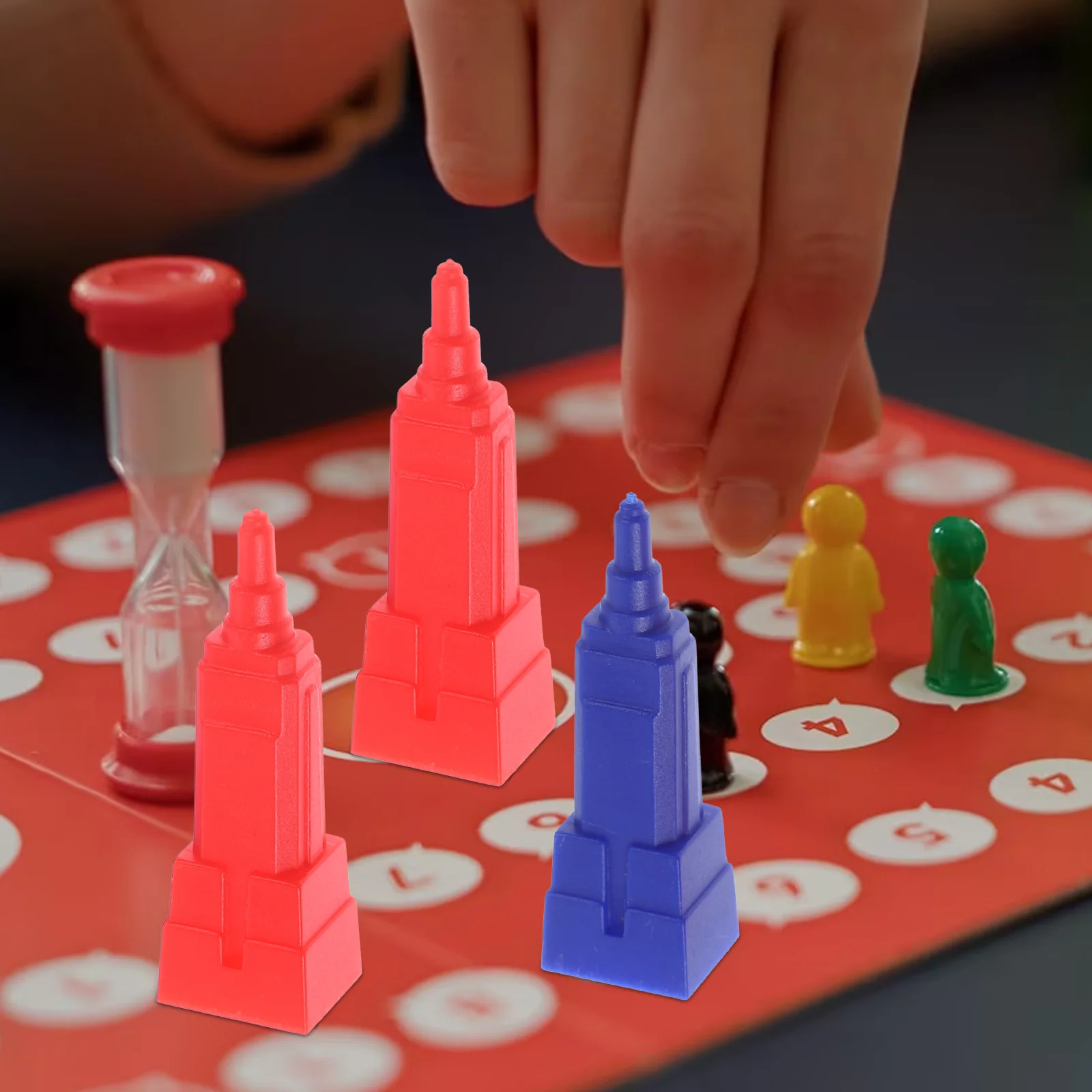 40 قطعة من ملحقات ألعاب الشطرنج على شكل بناء للأطفال، قطع ألعاب بديلة بألوان زاهية، تصميم صغير مدمج