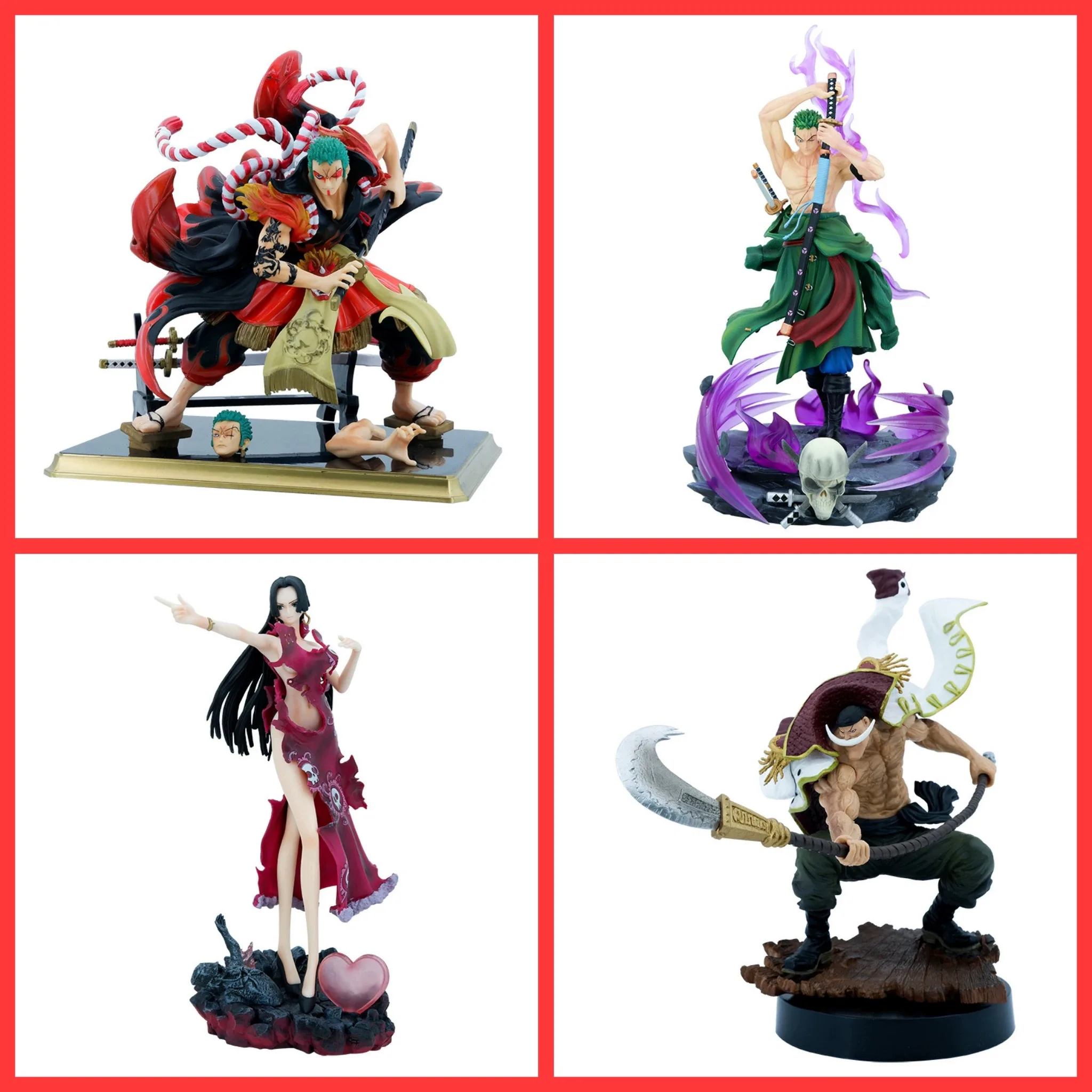 ONE PIECE รูปอะนิเมะรูปตาบอด Mystery กล่อง Shanks สอน Luffy Buggy Zoro Shanzhi Nami Lucky กล่องสุ่มคนกล่องแปลกใจ