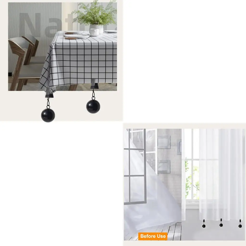  Heavy Duty Curtain Weights Drapery Clip Keep Outdoor Curtain Flag from Waving