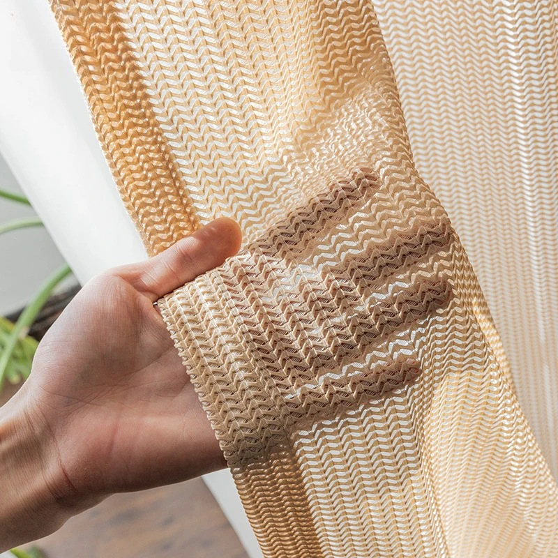 Nordic Simple Gauze Curtain Translucent Window Screen Bay Window Custom Size Elegant Fabric Sheer Modern Window Decor Kitchen