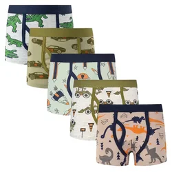 5pcs Boys Underpants Car Dinosaur Shark Rocket Print Cotton Stretch Children Underwear Sets Kids Panties Boxers Briefs Years Boy