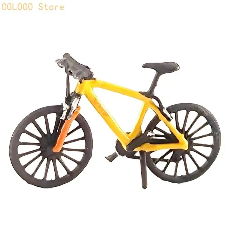 Realistic 1:64 Scale Resin Bike Figurine Handcrafted Collectible Unique Hand Paint Bike Statue for Desk Or Book Shelf D0LD