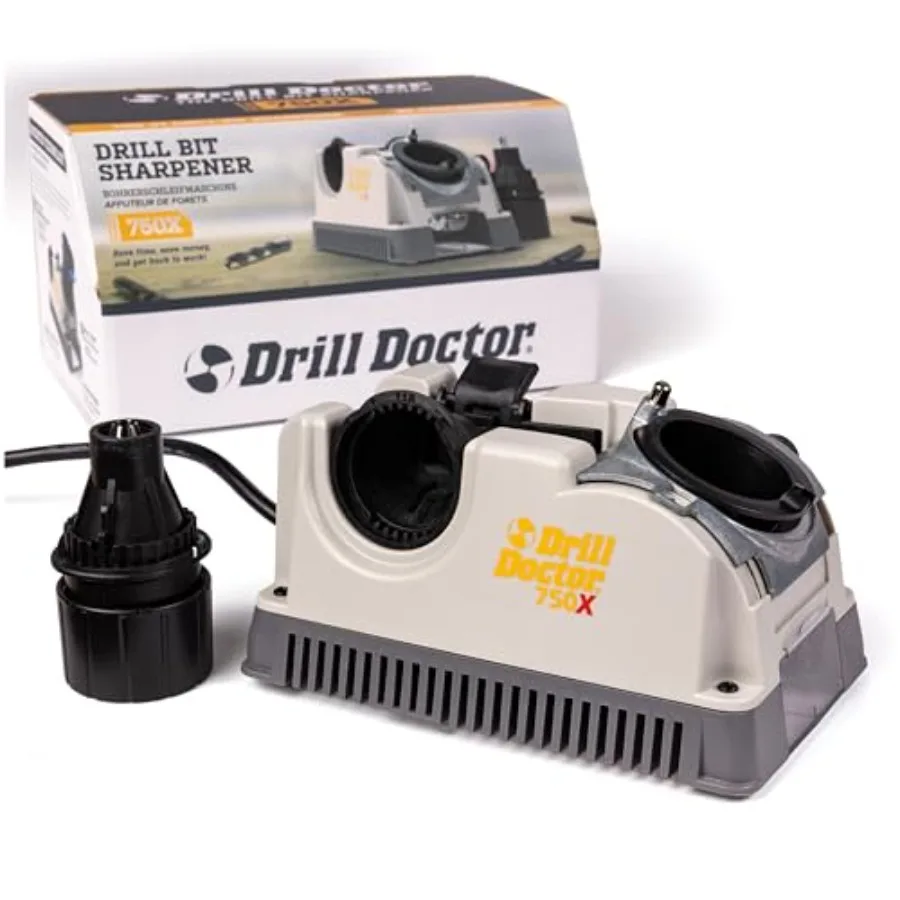 

DD750X Electric Drill Bit Sharpener, 3/32-3/4" High-Speed, Portable - Steel, Masonry, Carbide, Cobalt, Tin-Coated Bits, Adjusta