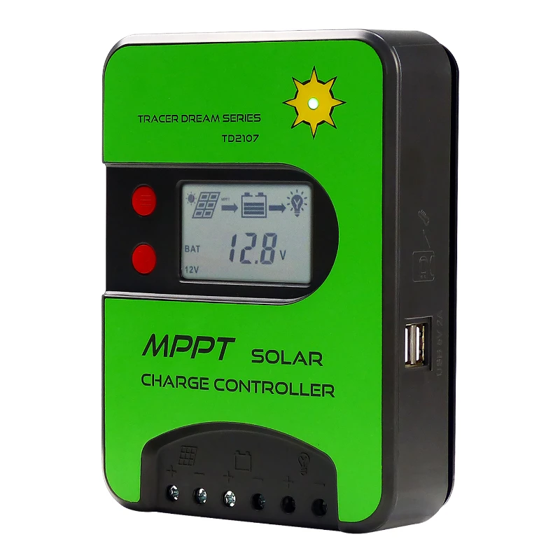 

FOR 400W 15A Solar charge Controller 12 24V Auto Work Solar Panel Charger Regulator Adjustable Parameter TD2107